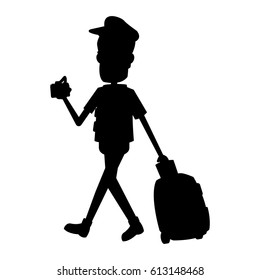 young man cartoon icon image 