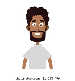 Young man cartoon profile
