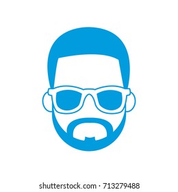 Young man cartoon with sunglasses
