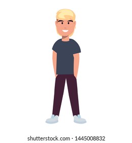 young man in casual clothes