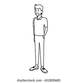 young man in casual clothes standing