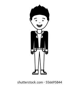 young man casual style vector illustration design