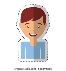 young man casual style vector illustration design