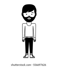 young man casual style vector illustration design