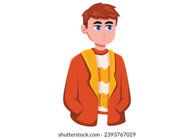 Young Man Character Design Illustration