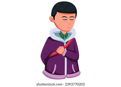 Young Man Character Design Illustration