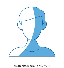young man character front view portrait