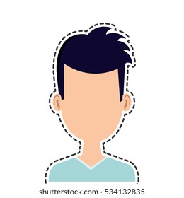young man character icon