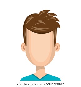 young man character icon