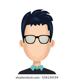 young man character icon
