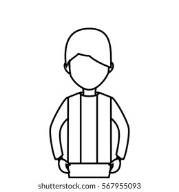 young man character icon