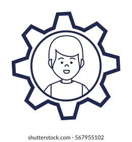 young man character icon