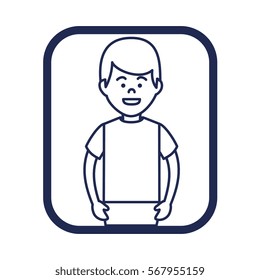 young man character icon