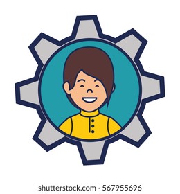 young man character icon