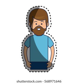 young man character icon