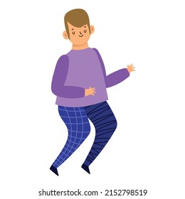 young man character icon isolated
