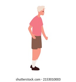 young man character icon isolated