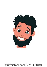 young man with cheerful expression portrait