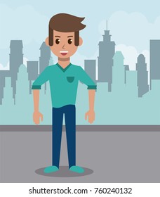Young man in the city