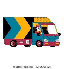  ilustración vectorial de mensajero joven