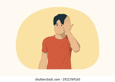 Joven cubriendo la cara con el concepto de mano