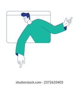 Junge Menschen an den Kreuzen denken an Richtung Vektor Illustration