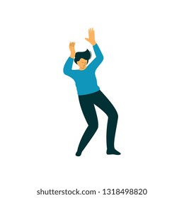 Young Man Dancing Wearing Casual Clothes Stock Vector (Royalty Free ...