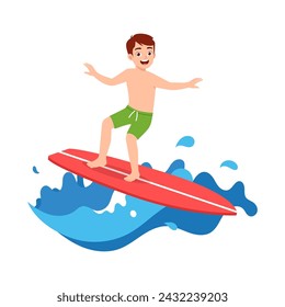 young man do surfing on the ocean wave