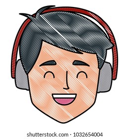 Young man with earmuffs