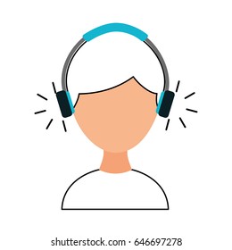 young man with earphone