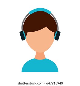 young man with earphone