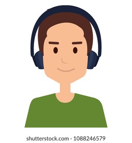 young man with earphones