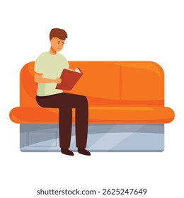 Jovem curtindo o trajeto enquanto lê um livro no metrô