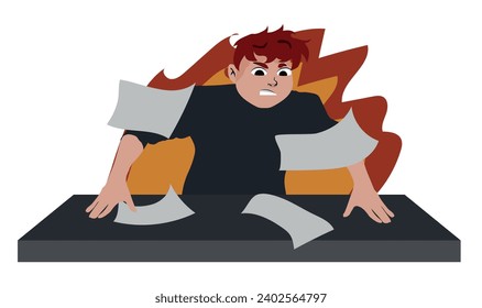 Young man expressing anger, wrath, rage, fury isolated on white background. Concept of negative emotion, mental health, emotional management, aggres