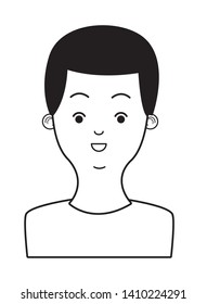 young man face afro american black character cartoon vector illustration graphic design
