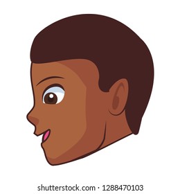 young man face cartoon