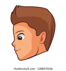 young man face cartoon