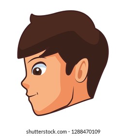 young man face cartoon