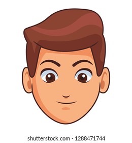 Young Man Face Cartoon Stock Vector (Royalty Free) 1288471744 ...