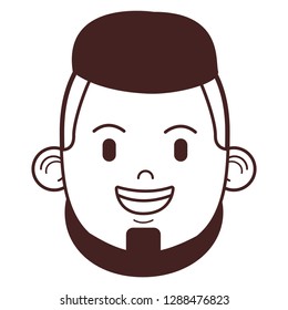 young man face cartoon