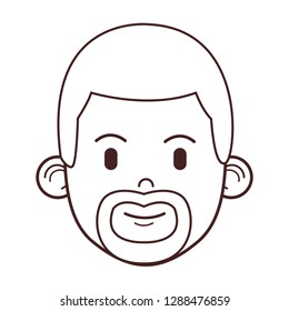 young man face cartoon