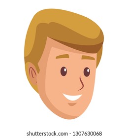 young man face cartoon
