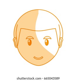 Young man face cartoon