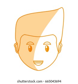 Young man face cartoon