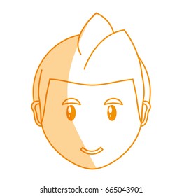 Young man face cartoon