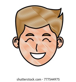 Young Man Face Cartoon: vector de stock (libre de regalías) 777544975