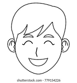 Young man face cartoon
