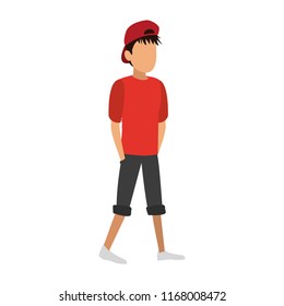 Young man faceless avatar