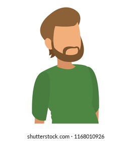 Young man faceless avatar