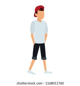Young man faceless avatar